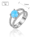 Larimar Braided Band Ring in 925 Sterling Silver