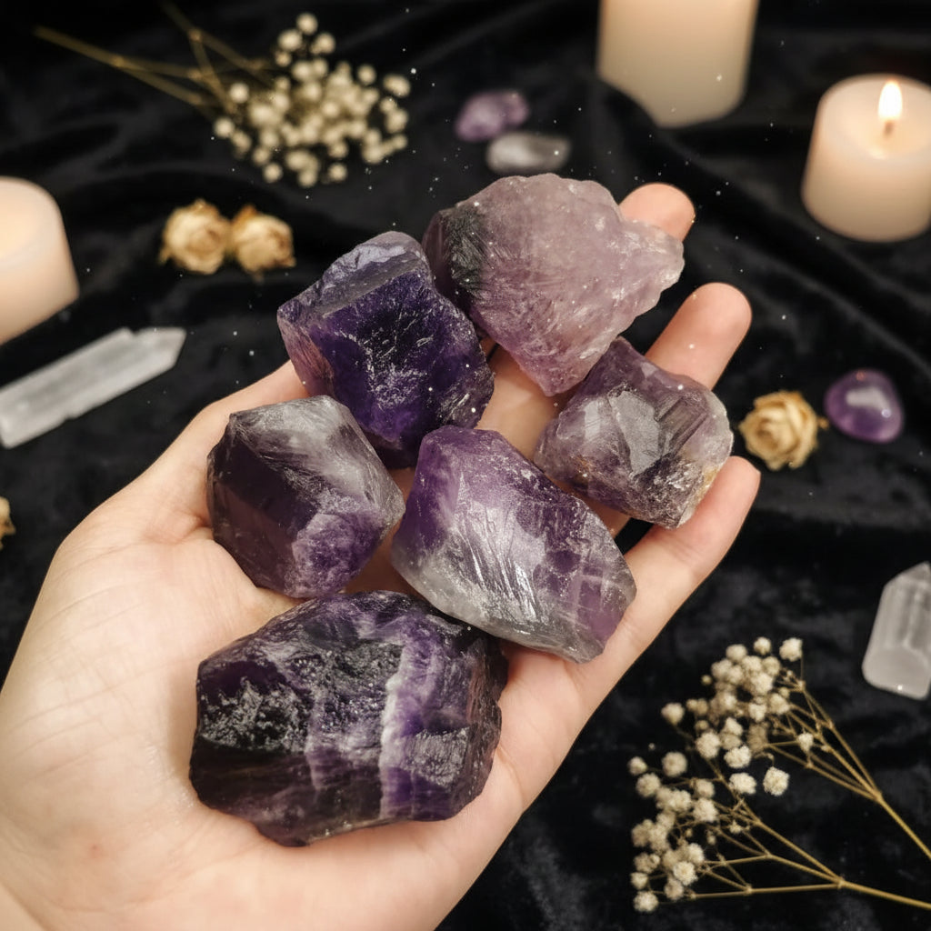 Natural Amethyst Raw Crystal — Healing Gemstone for Reiki & Chakra