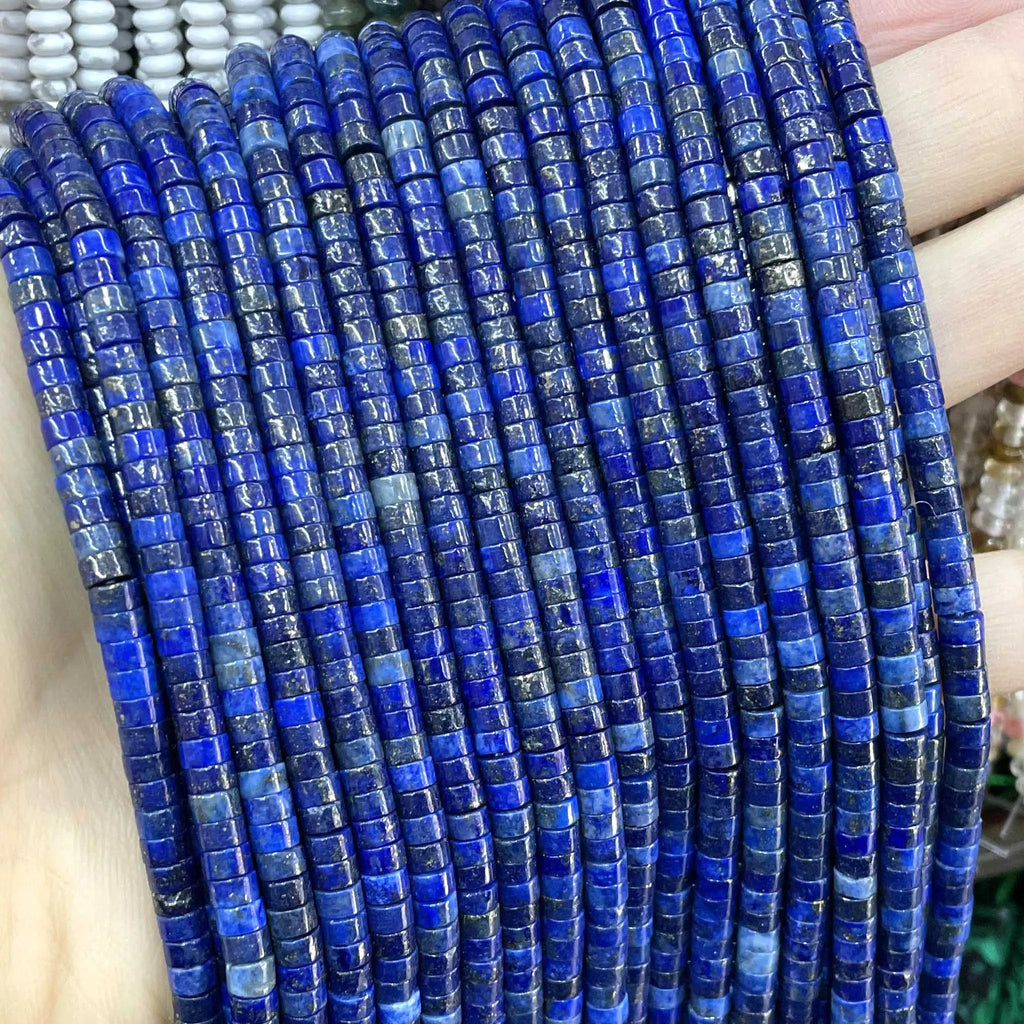 Lapis Lazuli Natural Stone Beads | Loose Spacer Beads for Jewelry Making