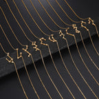 Zodiac Constellation Necklace — Silver & Gold Star Sign Pendant