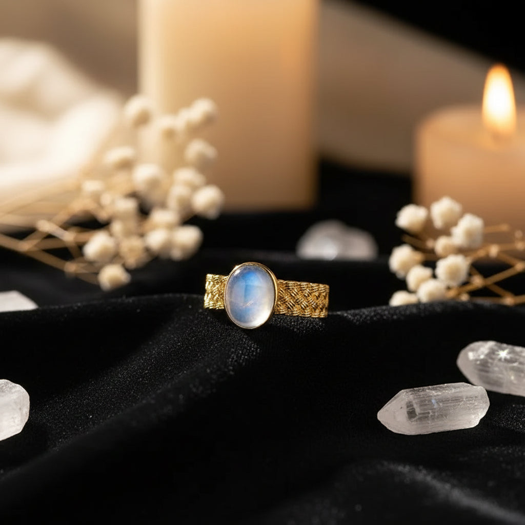 Moonstone 925 Silver Ring | Natural Gemstone Ring