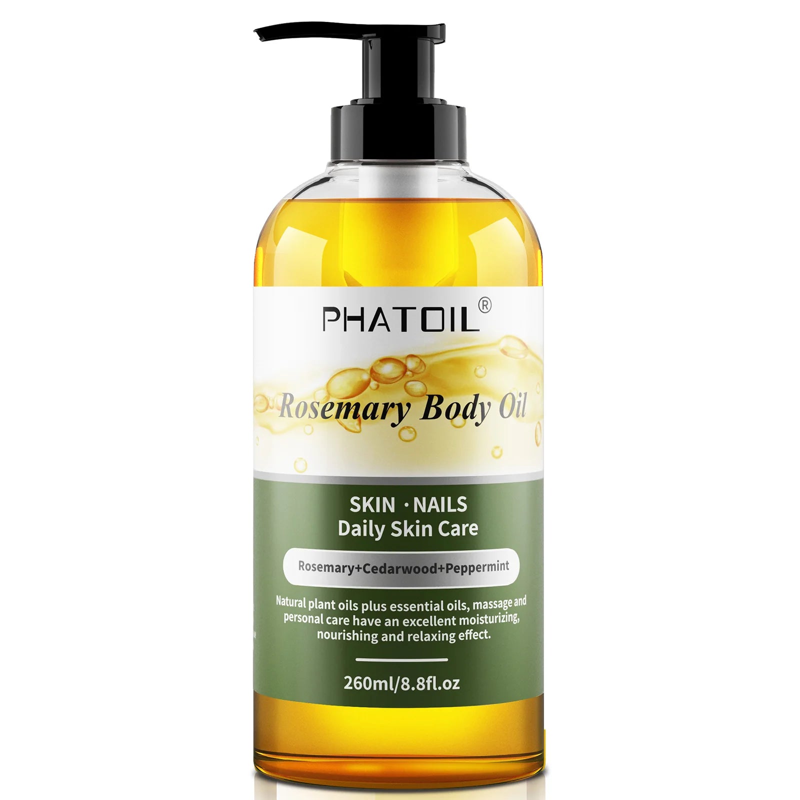 Botanical Body Oil 260ml | Moisturizing & Long-Lasting Scent for Skin, Hair & Massage