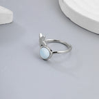 Larimar Sea Star 925 Sterling Silver Ring