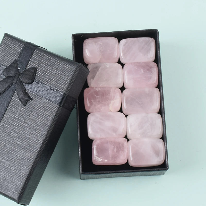 10-Piece Tumbled Crystal Healing Stone Set | Chakra Reiki Gemstones in Gift Box