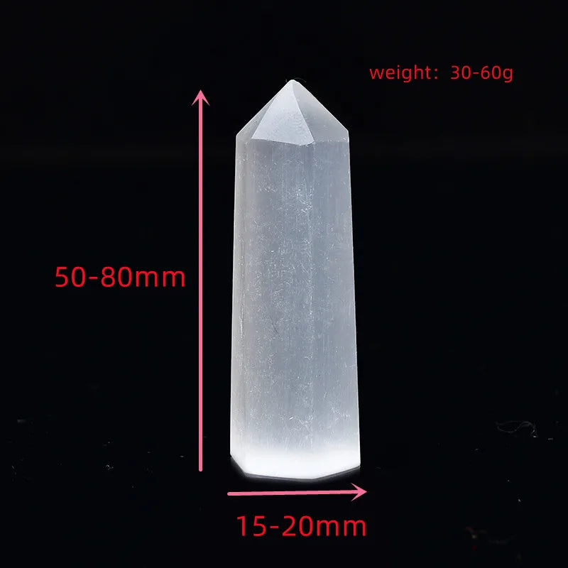 Selenite Crystal Point Tower – Natural Healing Wand