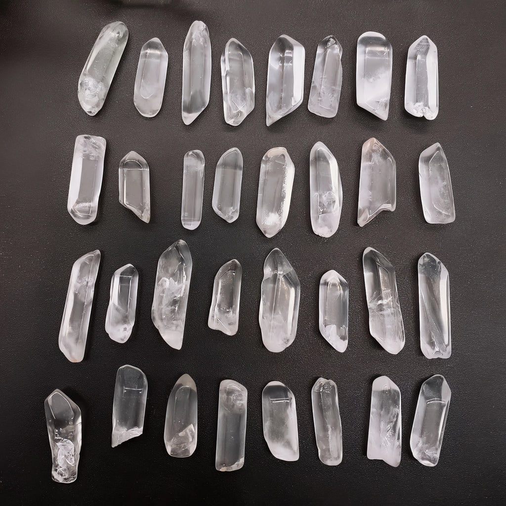 Natural Clear Quartz Raw Crystal Wands | Polished Bulk Bag