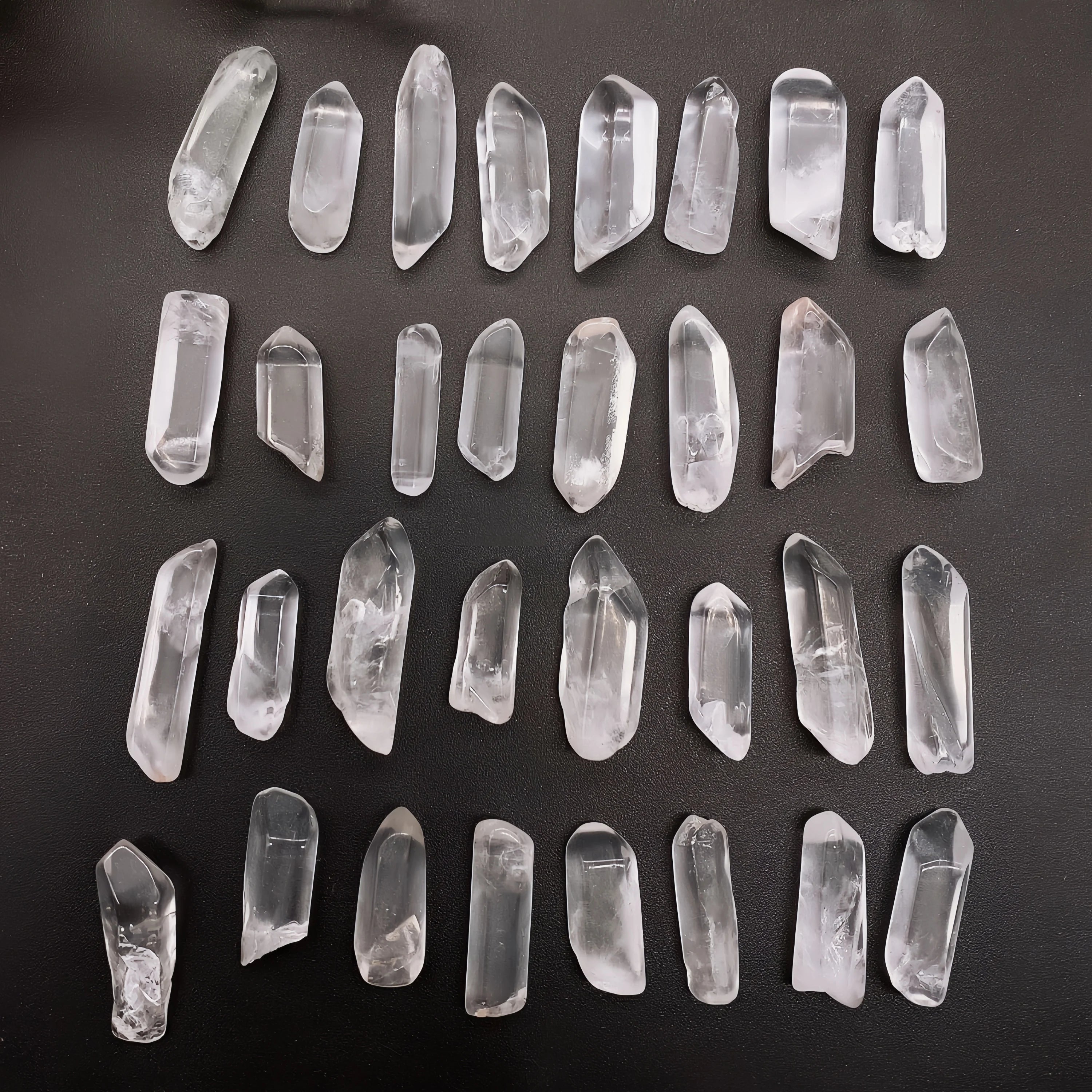 Natural Clear Quartz Raw Crystal Wands | Polished Bulk Bag