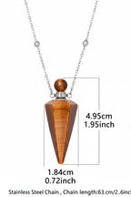 Crystal Essential Oil Diffuser Necklace — Natural Gemstone Healing Pendant