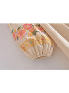 Boho Floral Embroidery Cotton-Linen Mini Dress