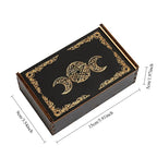 Black Lacquered Tarot Box with Gold Sacred Symbol | Choose Your Design