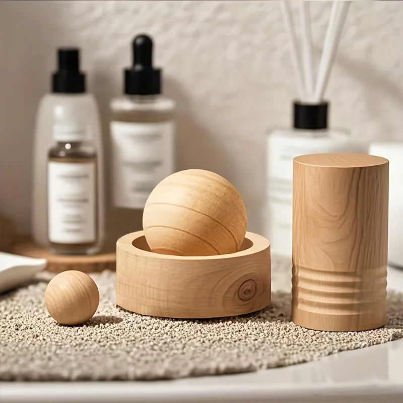 Mini Wooden Essential Oil Diffuser | Car & Home Aromatherapy Decor