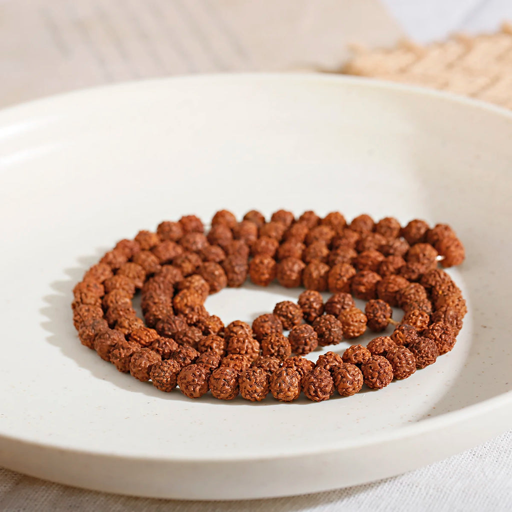 Rudraksha Mala Beads | 108 Count Meditation & Prayer Beads for Bracelet Making