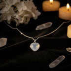Aquamarine Heart Pendant Necklace | Natural Gemstone