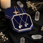 Starry Labradorite & Clear Crystal Pendant Necklace – Intuition, Clarity & Gentle Light
