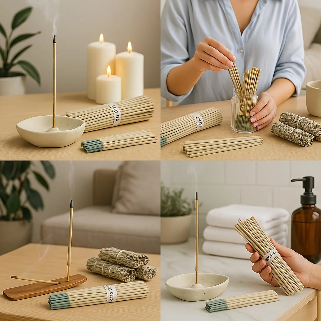 White Sage Incense Sticks | Long-Burning Cleansing Sticks for Meditation & Ritual