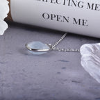 Aquamarine Heart Pendant Necklace | Natural Gemstone