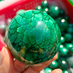 Malachite Crystal Sphere | Natural Green Stone Ball for Healing & Abundance