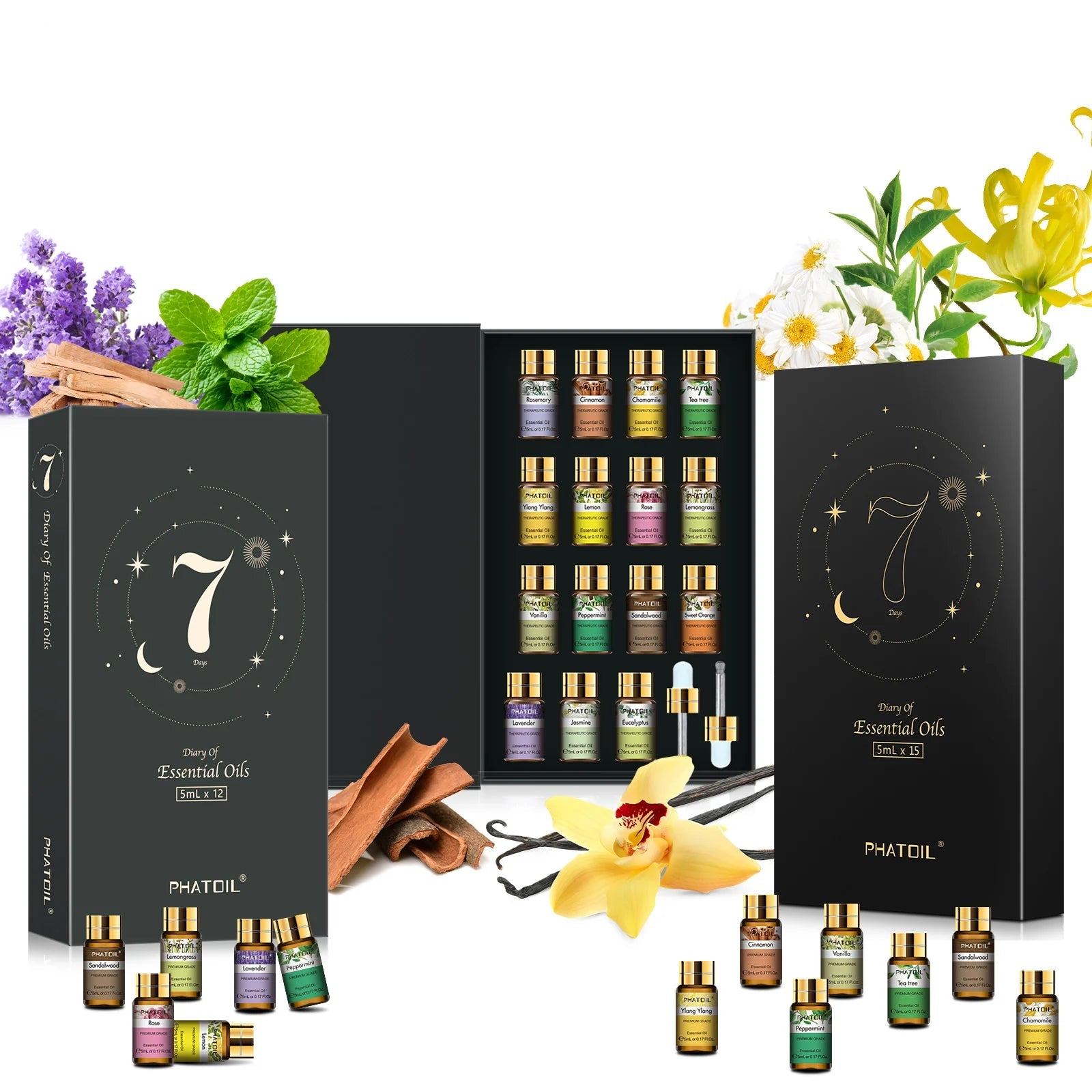 Essential Oil Gift Set 5ml | Choose Your Collection — 12-Piece or 15-Piece