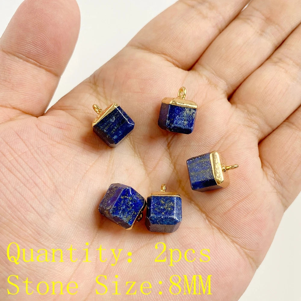 Lapis Lazuli Gemstone Charms & Connectors | Natural Stone Jewelry Making Supplies