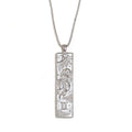 Zodiac Bar Pendant Necklace — 18K Gold & Silver Rectangle Star Sign