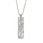 Zodiac Bar Pendant Necklace — 18K Gold & Silver Rectangle Star Sign