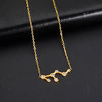 Zodiac Constellation Necklace — Silver & Gold Star Sign Pendant