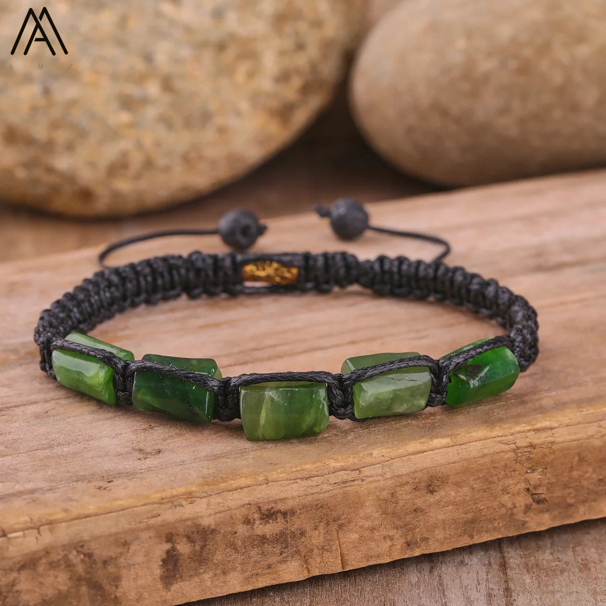 Natural Gemstone Knotted Woven Bracelet – Handmade Healing Crystal Jewelry