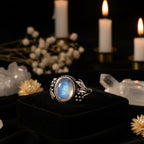 Moonstone 925 Silver Ring | Natural Gemstone Ring
