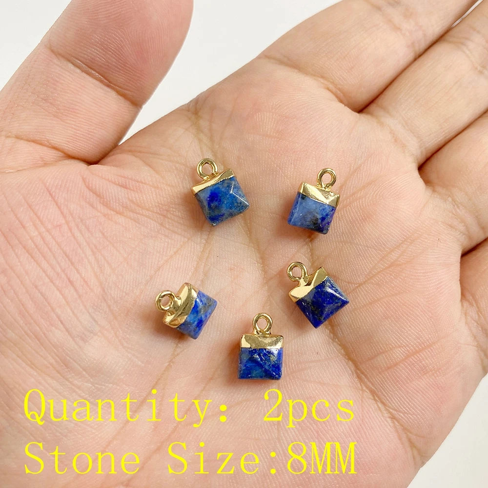 Lapis Lazuli Gemstone Charms & Connectors | Natural Stone Jewelry Making Supplies
