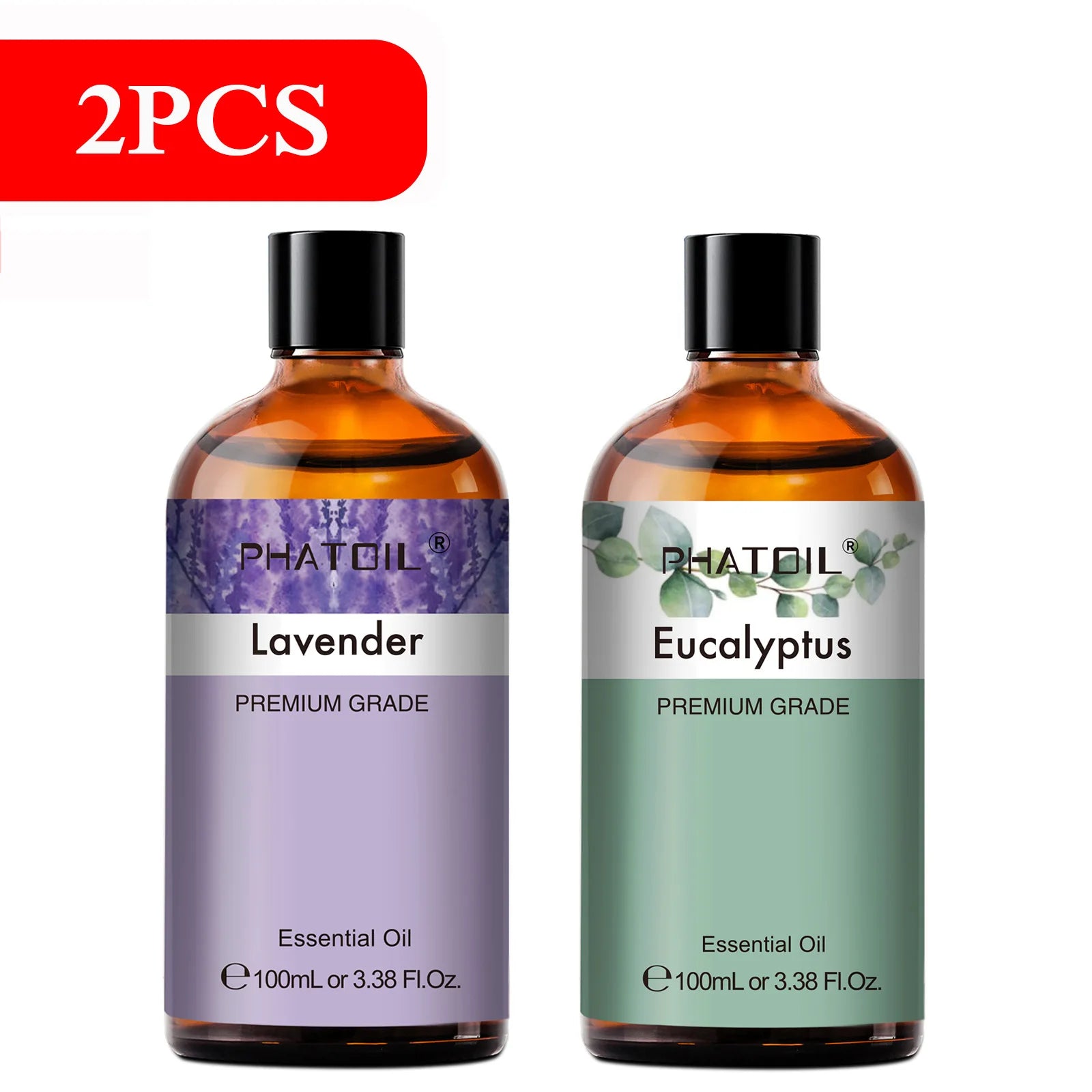 Pure Plant Essential Oil 100ml | Singles & 2-Packs for Diffusers, Aromatherapy & DIY