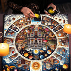 Celestial Cosmic Altar Cloth — Mystical Astrological Tarot Mat