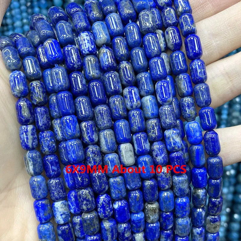 Lapis Lazuli Natural Stone Beads | Loose Spacer Beads for Jewelry Making
