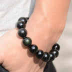 Rainbow Eye Obsidian Bracelet — Natural Crystal Bead Bracelet (6–18mm)