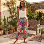 Boho Floral Harem Pants