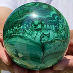 Malachite Crystal Sphere | Natural Green Stone Ball for Healing & Abundance