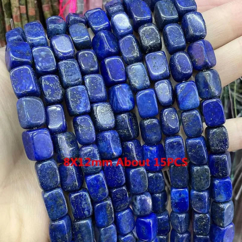 Lapis Lazuli Natural Stone Beads | Loose Spacer Beads for Jewelry Making