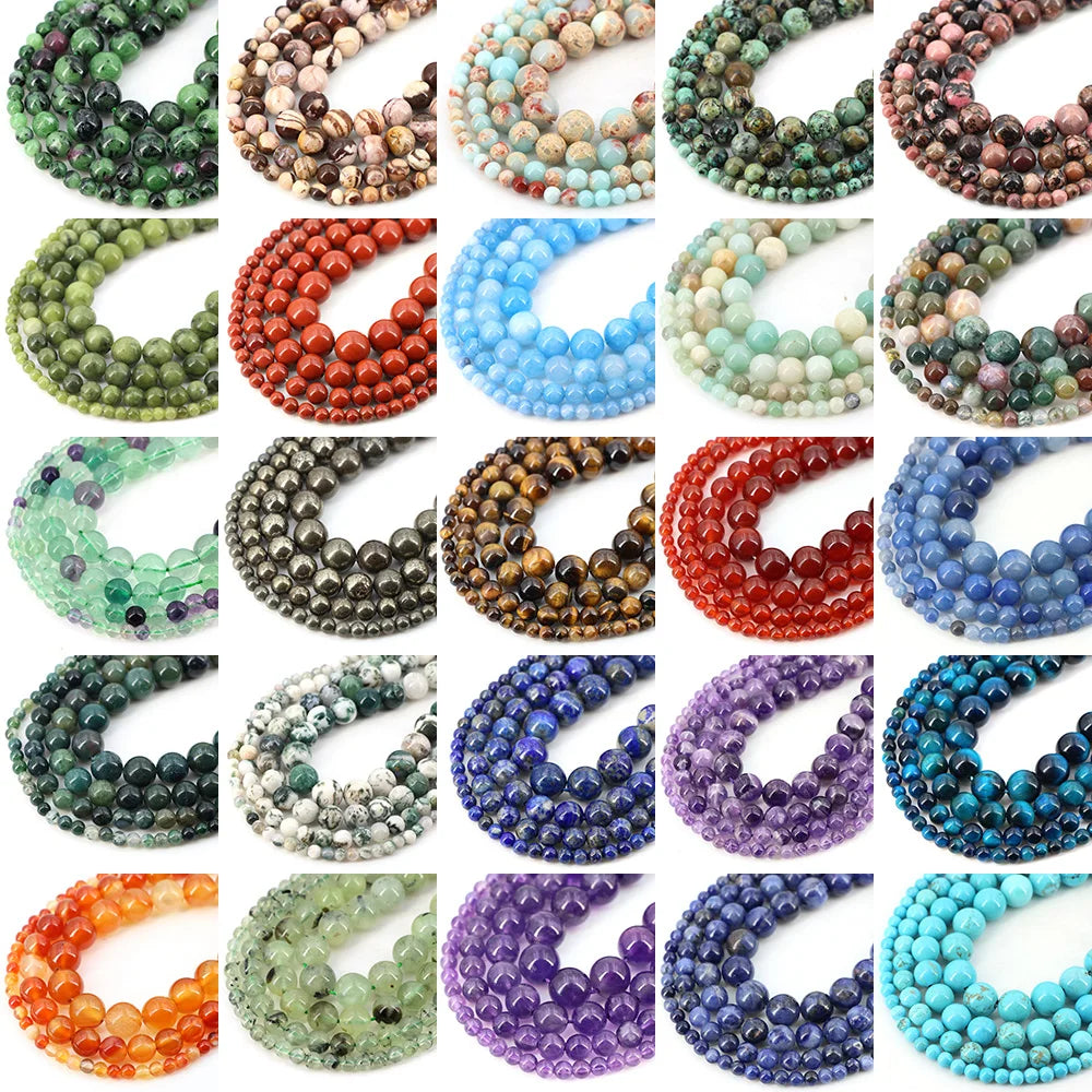 Natural Crystal Bead Strand – Healing Stone Beads for Jewelry Making