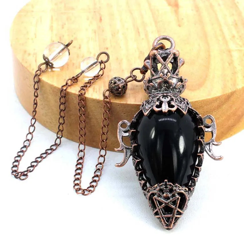 Natural Crystal Pendulum for Dowsing & Spiritual Divination — Genuine Gemstone