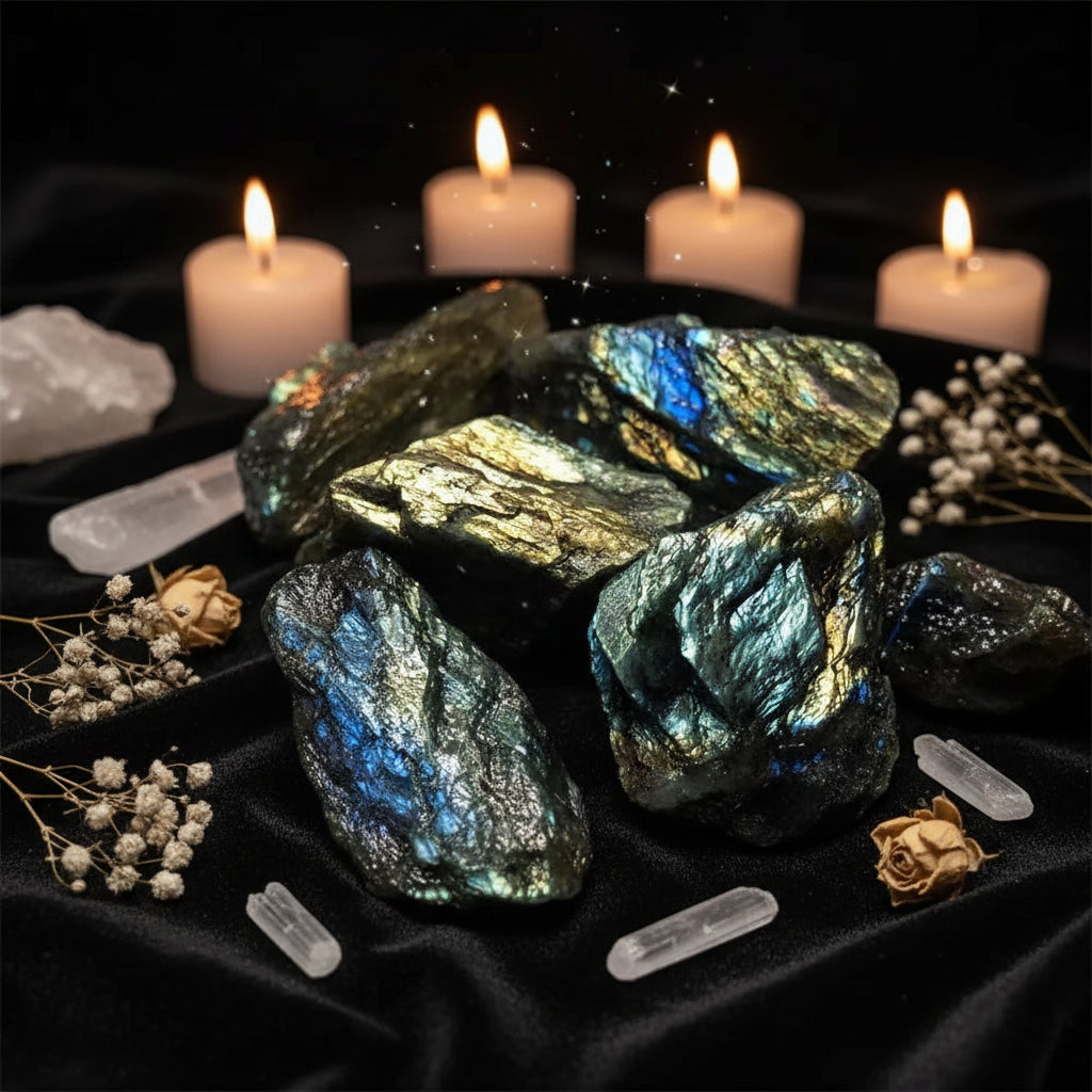 Raw Labradorite Crystal Stone | Choose Your Size