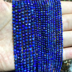 Lapis Lazuli Faceted Round Beads | A & AAA Grade | 2mm 3mm 4mm | Jewelry Making