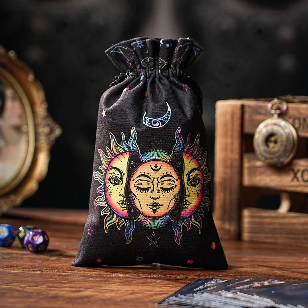 Velvet Drawstring Pouch — Tarot, Crystal & Rune Storage Bag