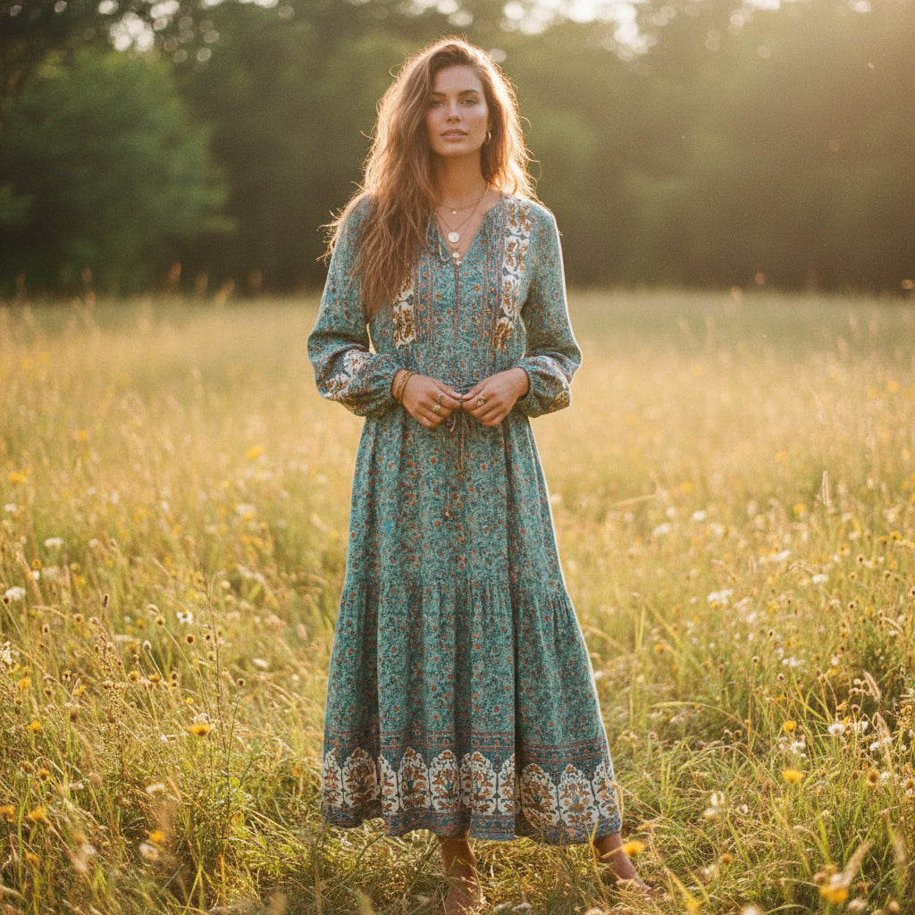Boho Floral Maxi Dress