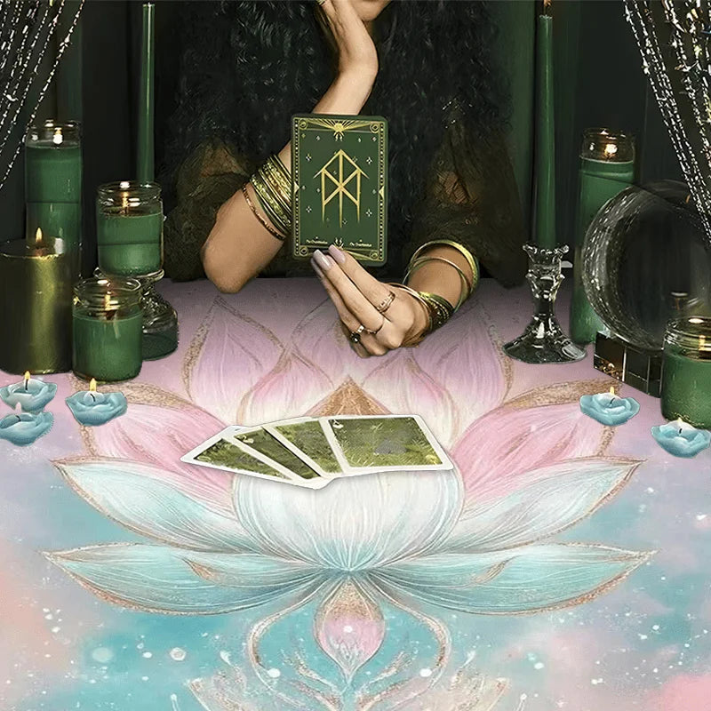 Pink Lotus Altar Cloth – Reiki & Tarot Spread Mat