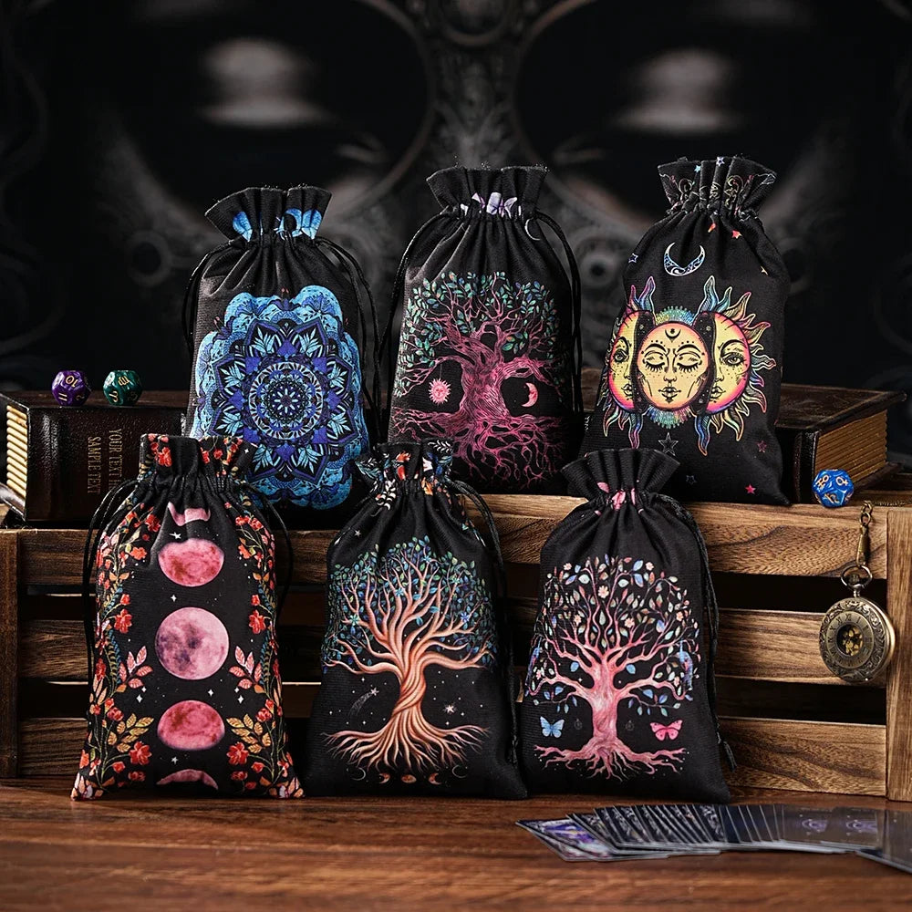 Velvet Drawstring Pouch — Tarot, Crystal & Rune Storage Bag