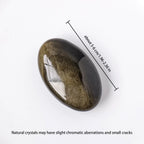 Golden Obsidian Palm Stone