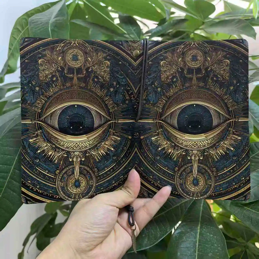 All-Seeing Eye Leather Journal — Refillable Vintage Travel Notebook