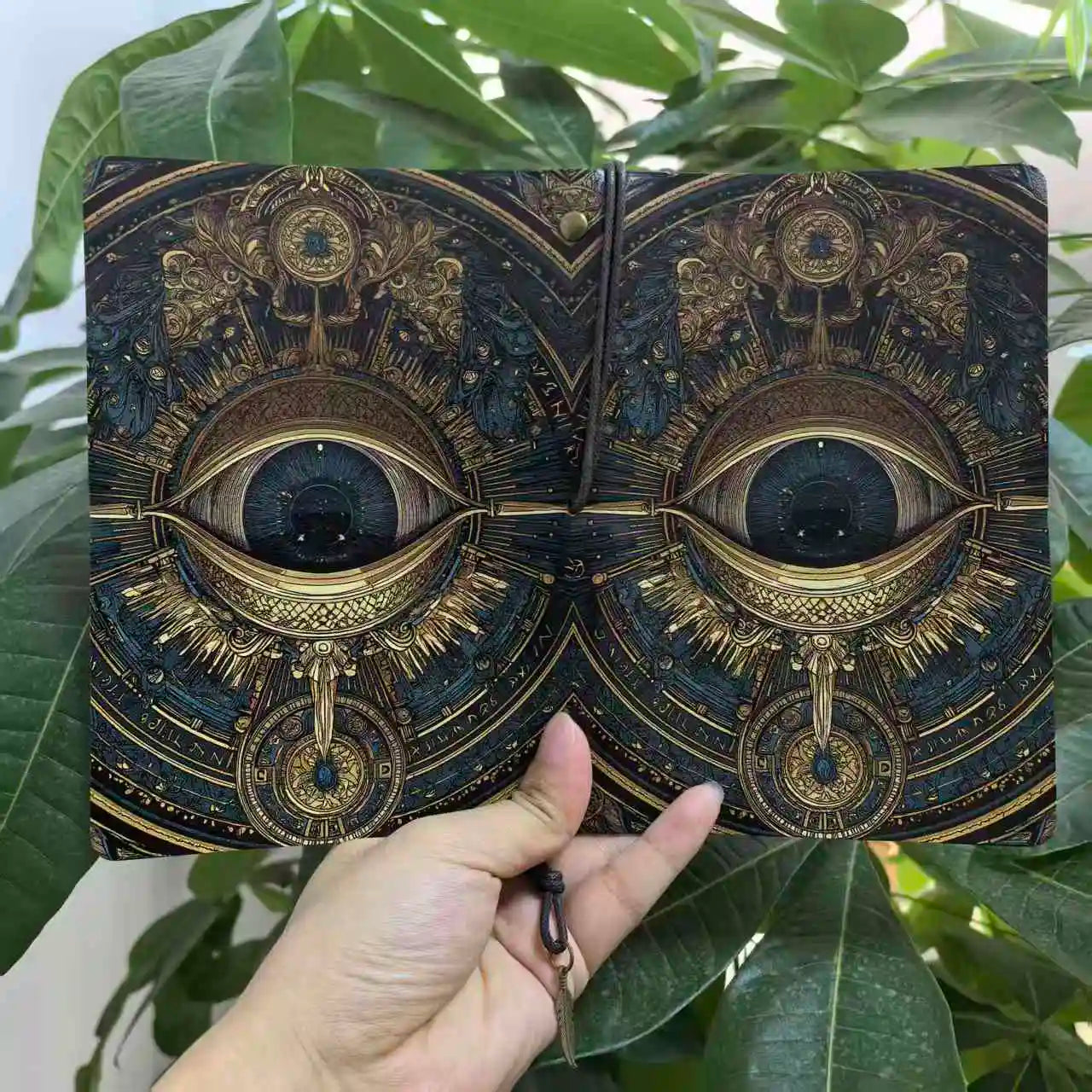 All-Seeing Eye Leather Journal — Refillable Vintage Travel Notebook