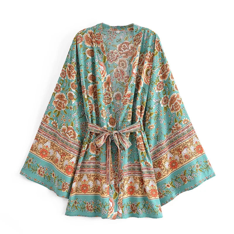 Boho Floral Kimono Robe