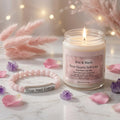 Rose Quartz Self-Love Wear & Light Set – Bracelet + Intention Candle