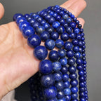 Lapis Lazuli Round Loose Stone Beads | 15" Strand | 4mm 6mm 8mm 10mm 12mm